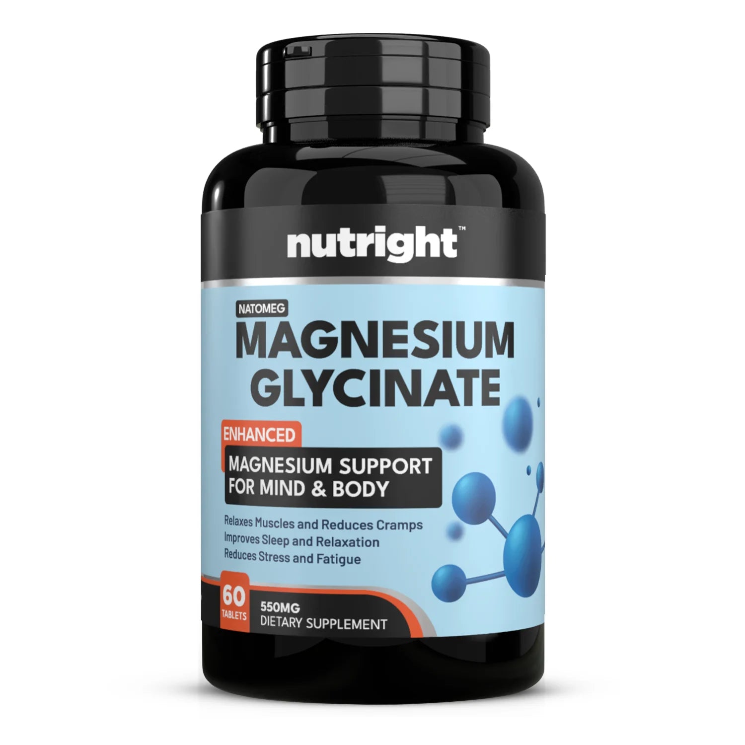 Magnesium Glycinate 550mg – Muscle, Sleep & Relaxation Support Main image
