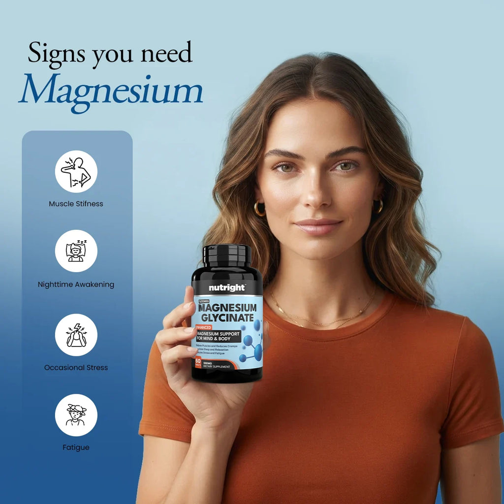 Magnesium Glycinate 550mg – Muscle, Sleep & Relaxation Support